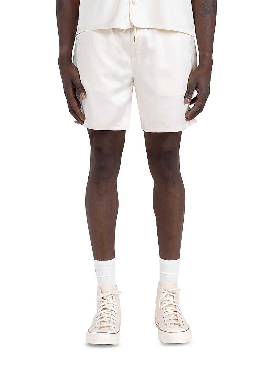 Men's Satin Drawstring Shorts - Sage - Size XXL