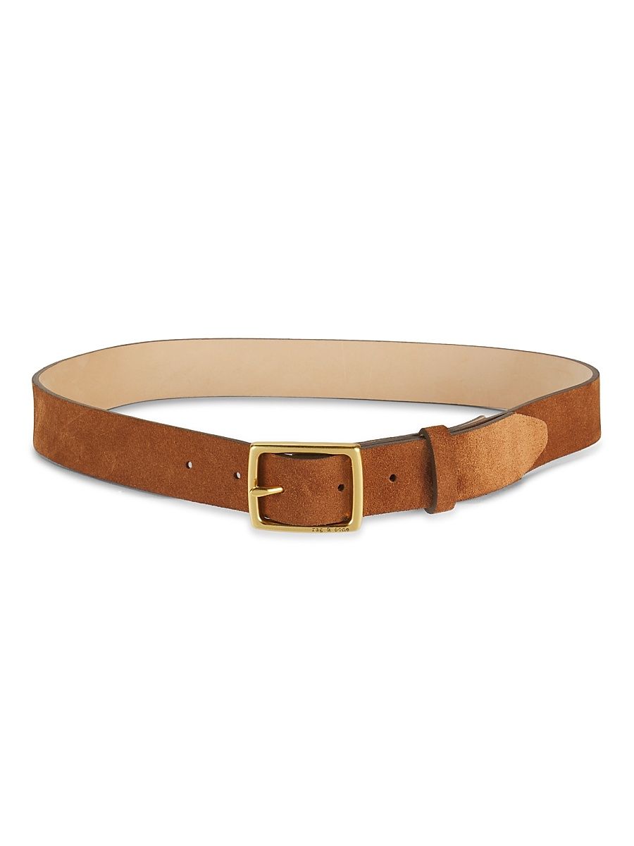 Women's Boyfriend Suede Belt - Pecan - Size Large