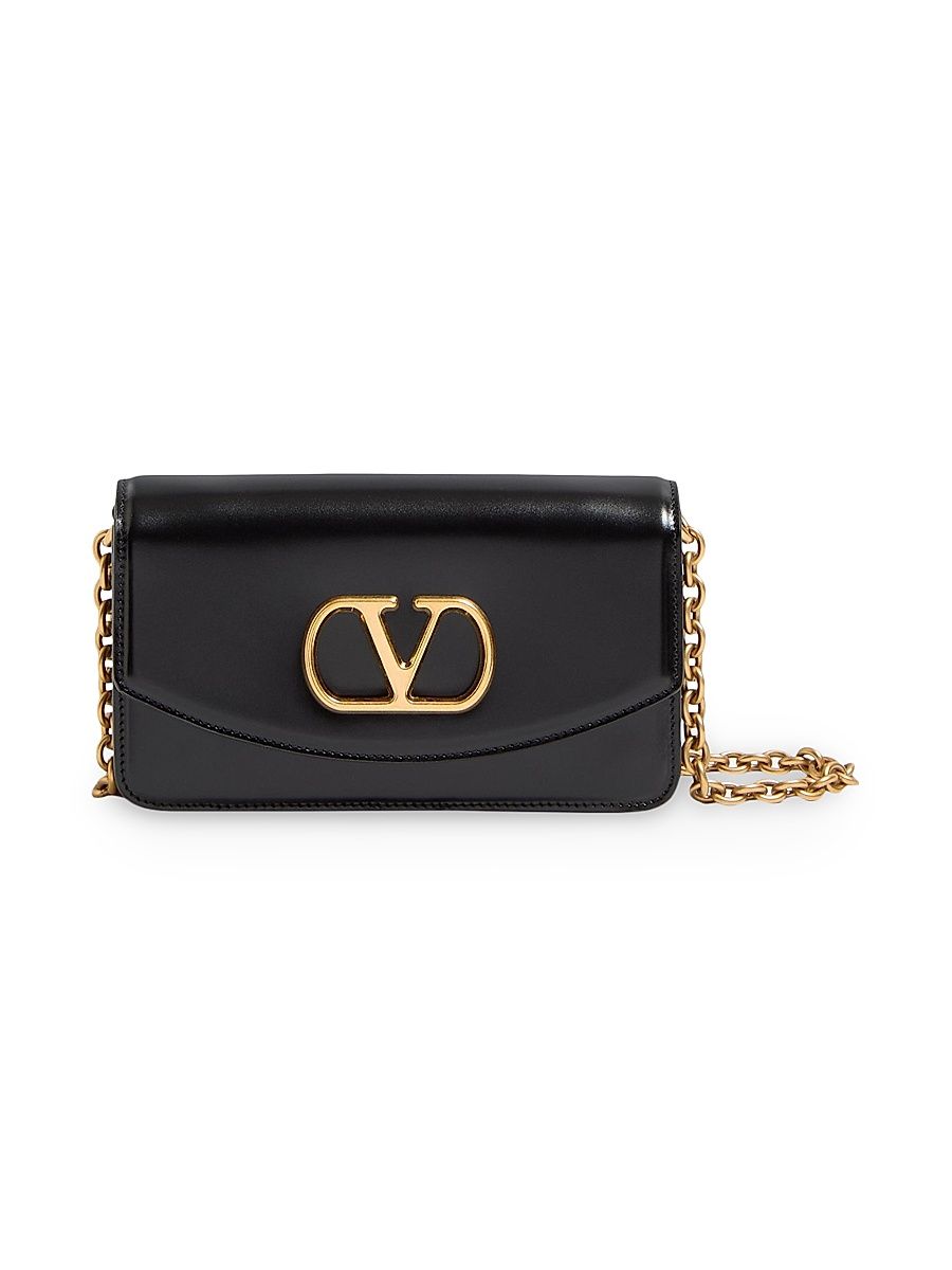 Women's Vain Clutch Bag in Shiny Calfskin - Butter