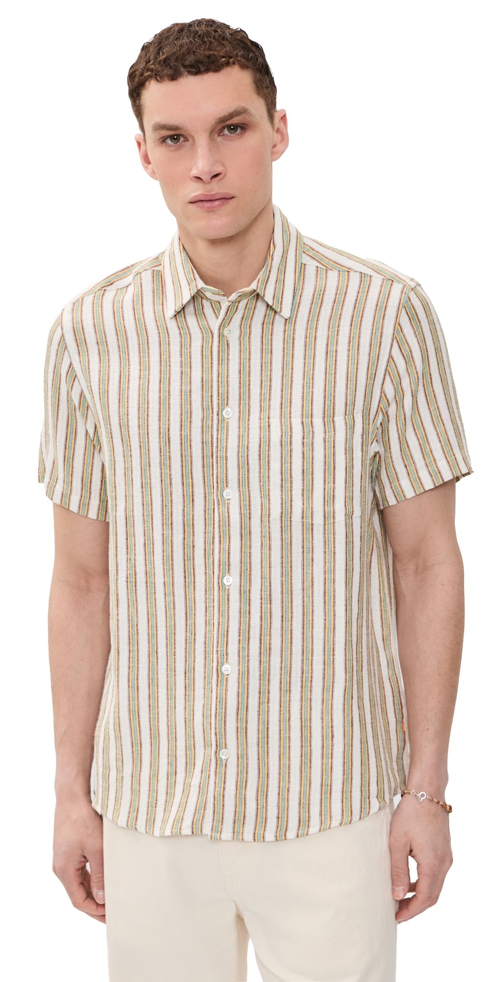 Far Afield Canopy Classic Stripe Shirt White / Multi S