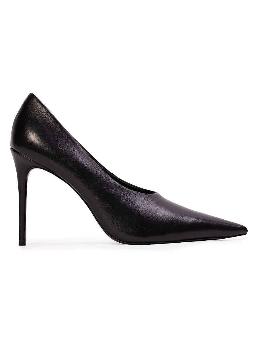 Women's Jona 100MM Leather Pumps - Black Leather - Size 11