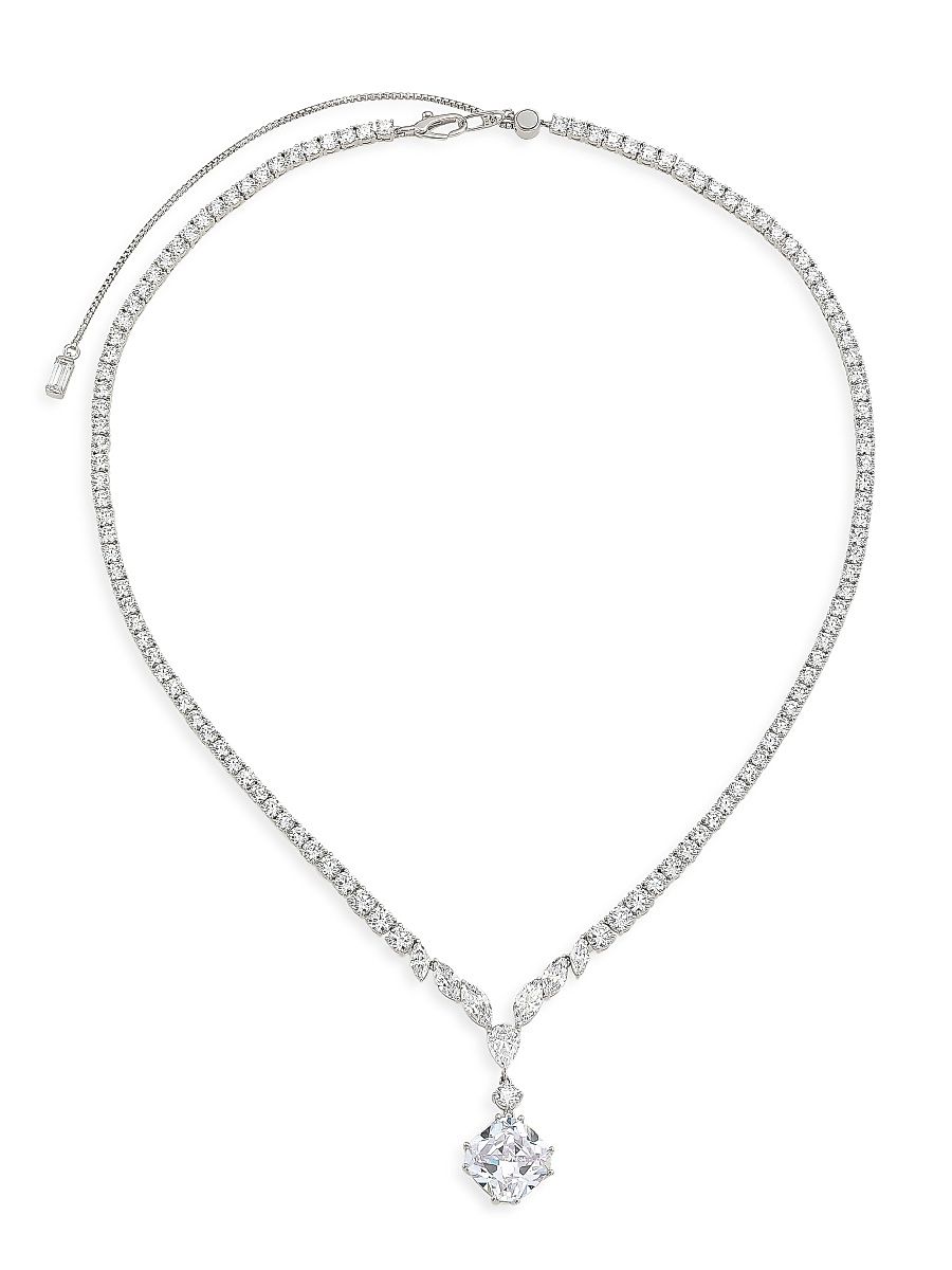 Women's Saffron Sterling Silver & Cubic Zirconia Pendant Necklace - Sterling Silver
