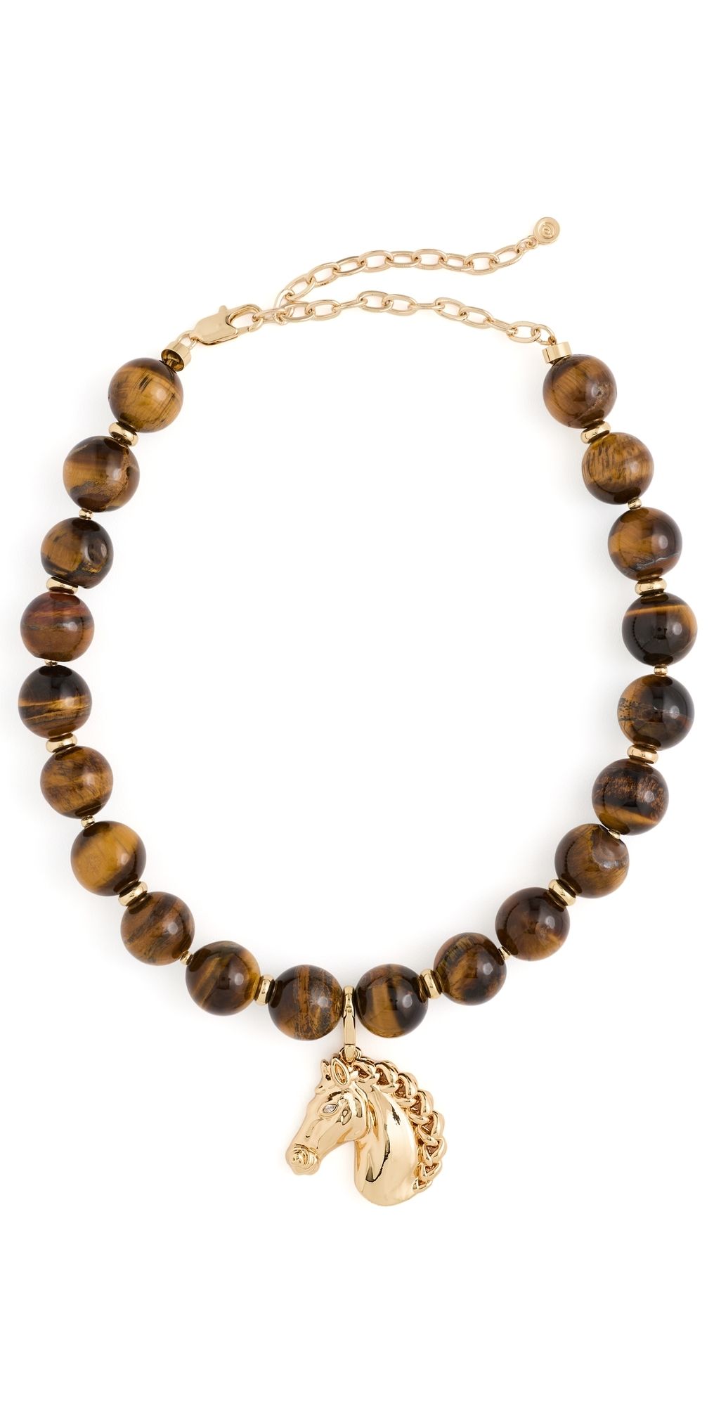 Ettika Stallion Beaded Necklace Tiger's Eye One Size