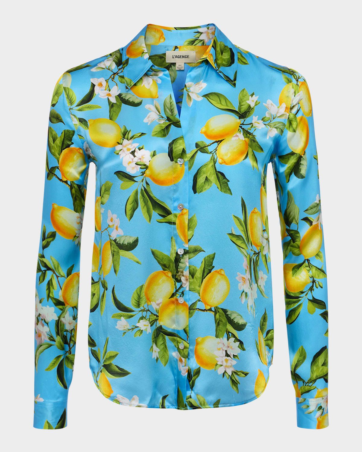 Floral Lemon Tyler Silk Blouse