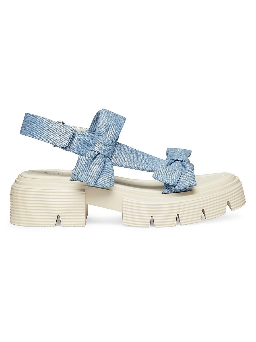 Women's Nolita Metallic Denim Sandals - Silver - Size 9.5