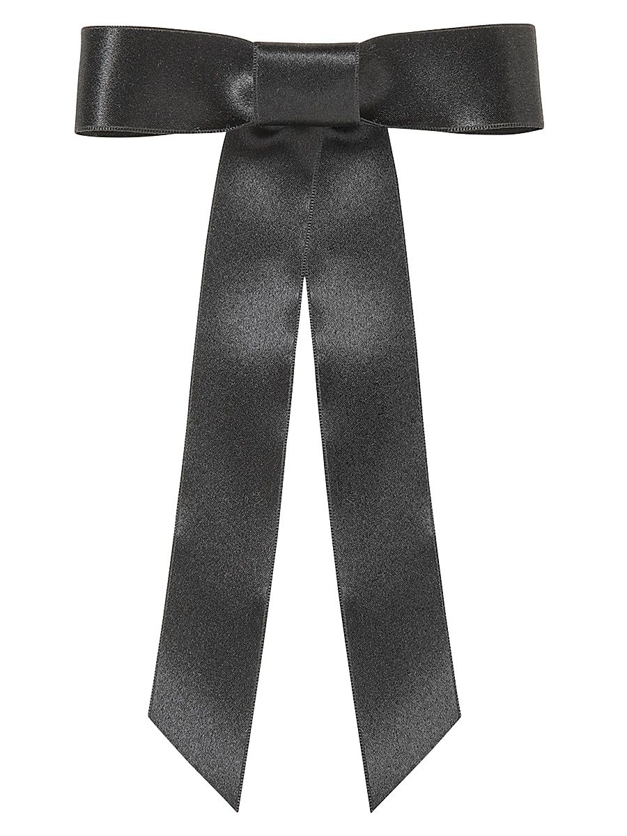 Women's Sasha Bow Silk Barrette - Black