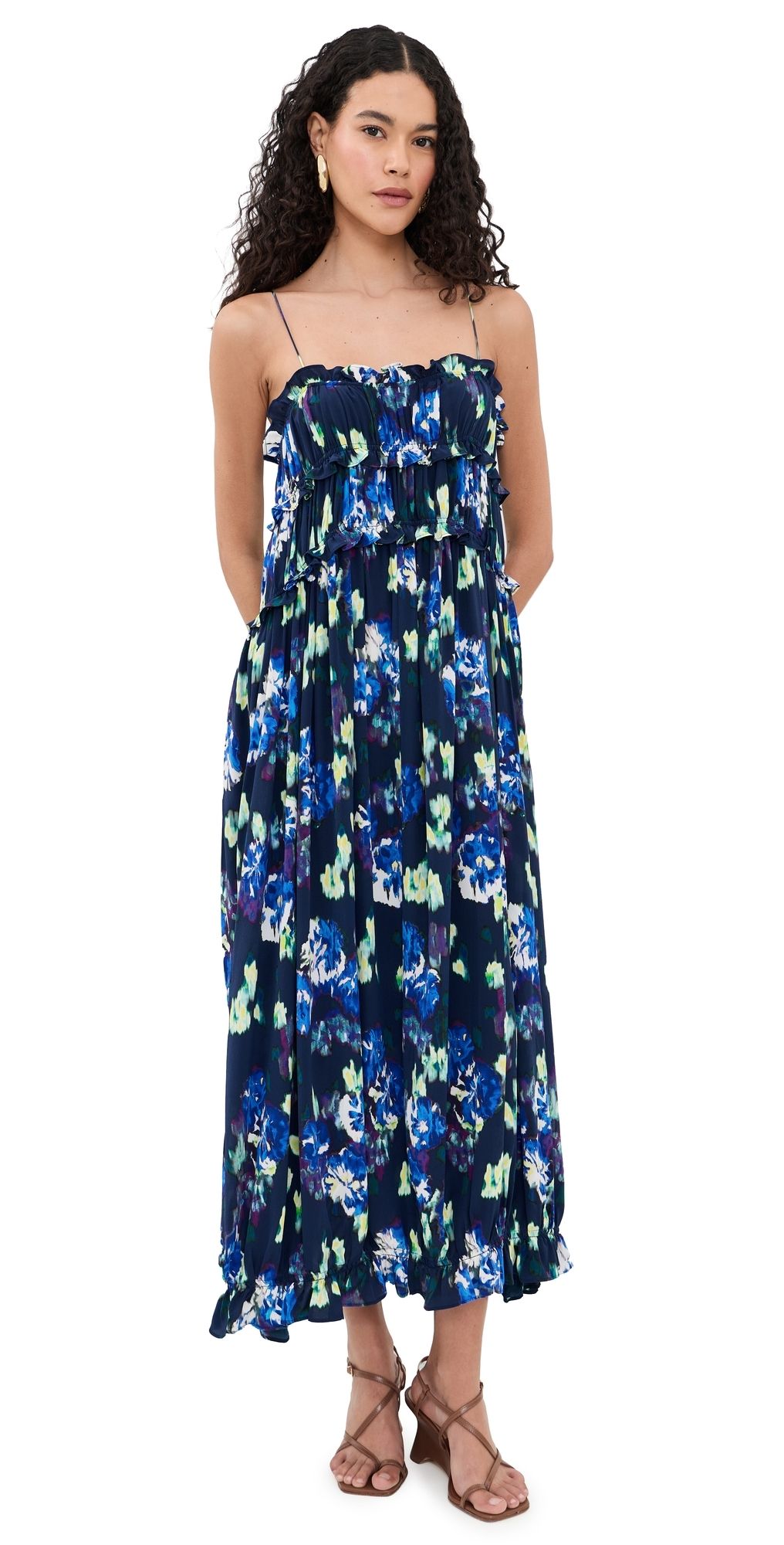 Ulla Johnson Clove Silk Dress Evening Bloom 00
