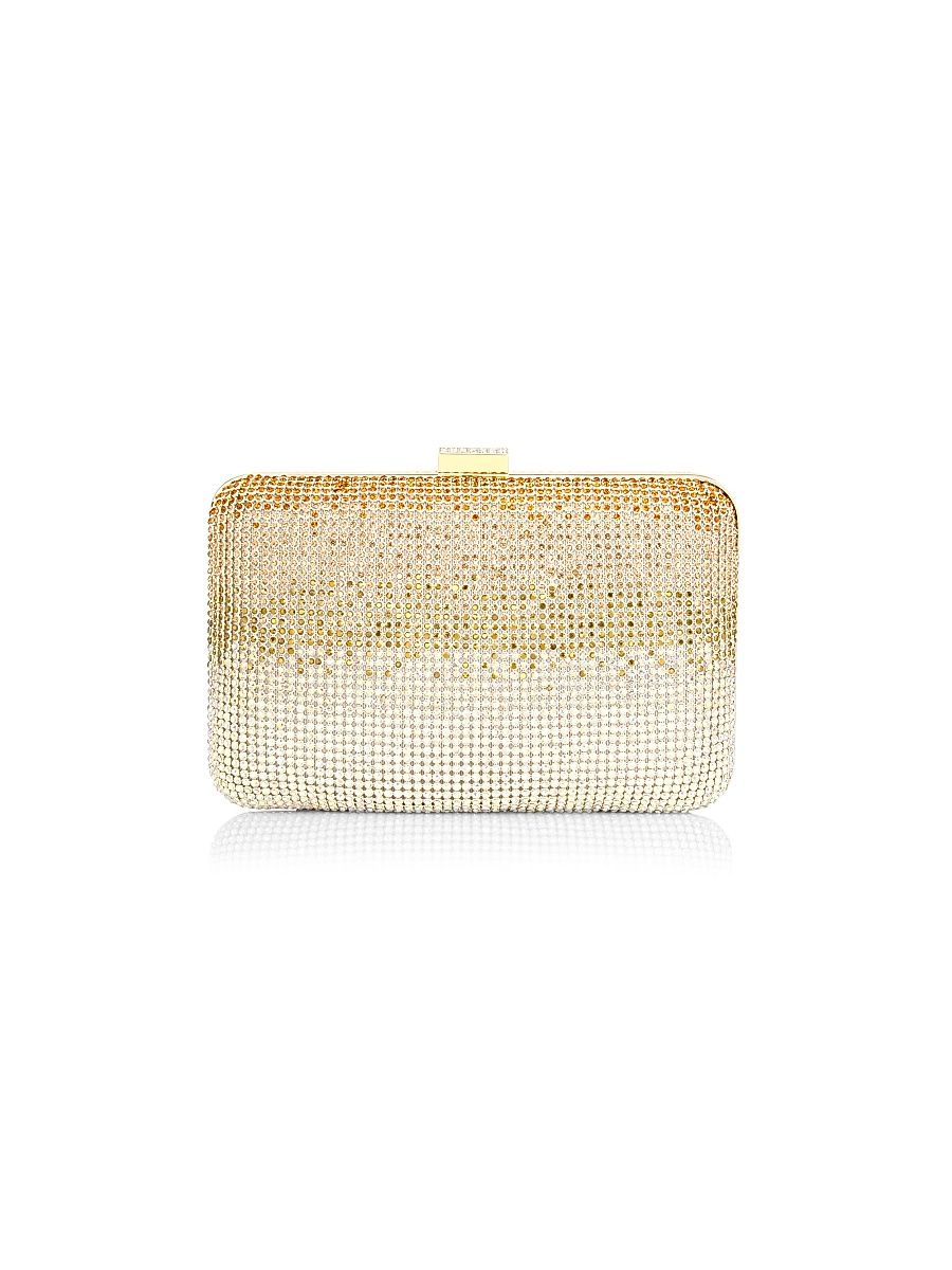 Women's Harlow Crystal Mesh Minaudiere - Ombre Gold