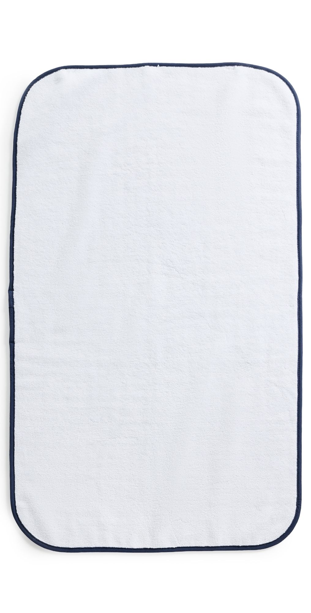 Weezie Signature Bath Mat Navy on White One Size