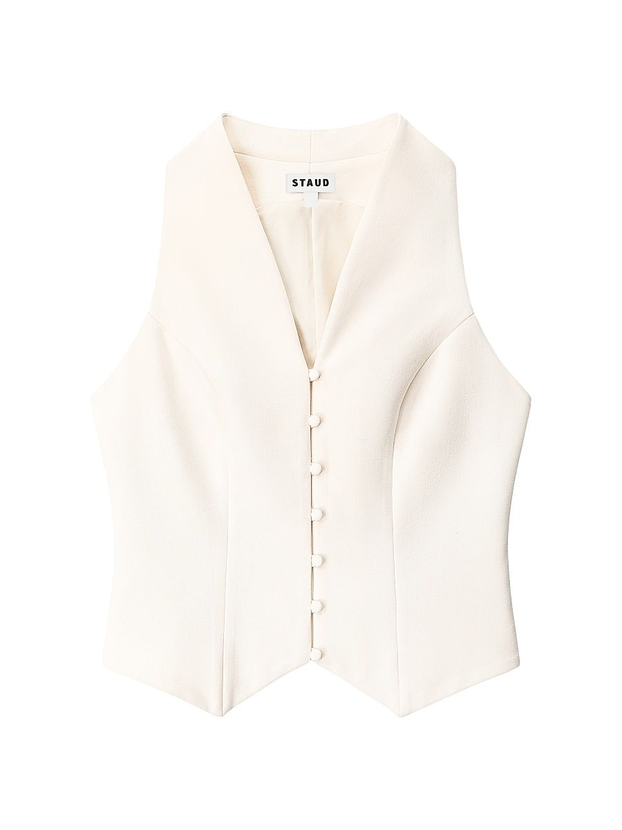 Women's Stella Vest Top - Ecru - Size 14