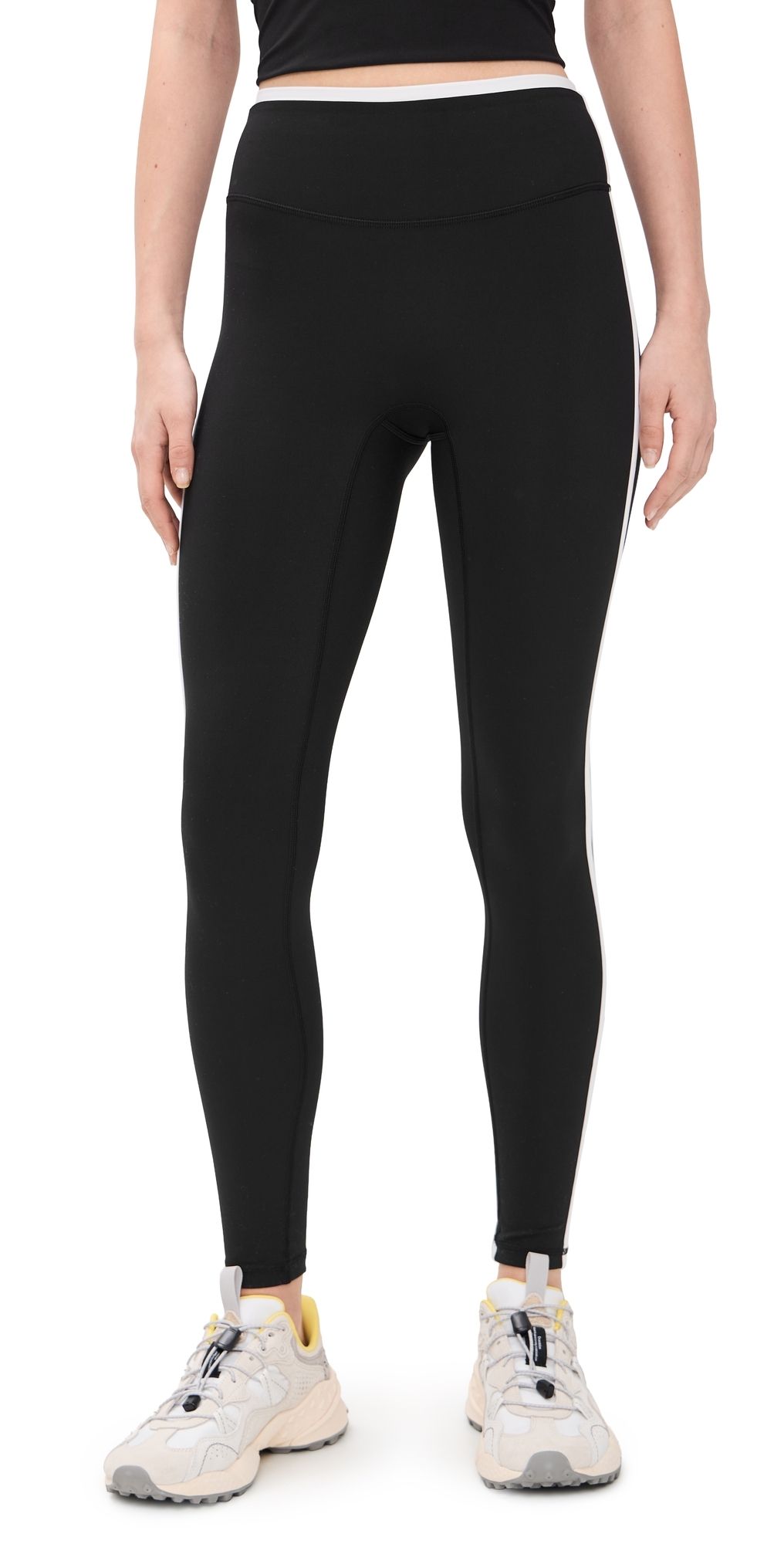 FORM Layered Leggings Black w/ White Contrast M