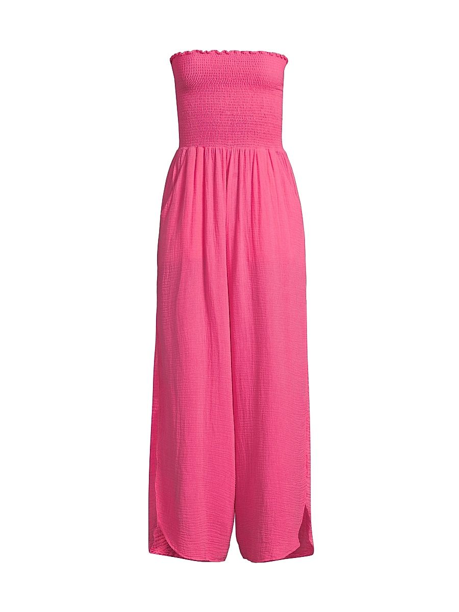 Women's Harriet Strapless Jumpsuit - Pink Passion Iris - Size XL