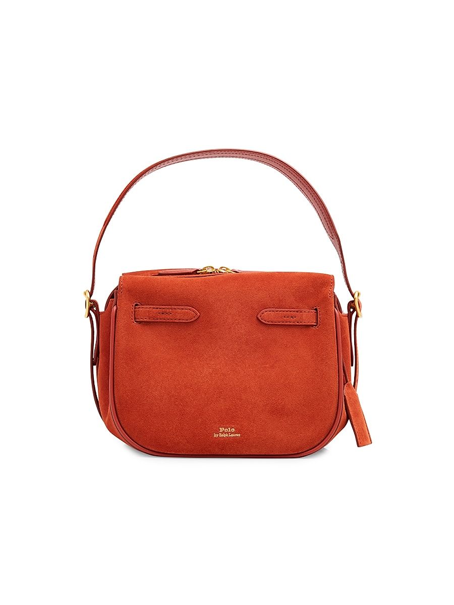 Women's Polo ID Mini Suede Satchel - Red