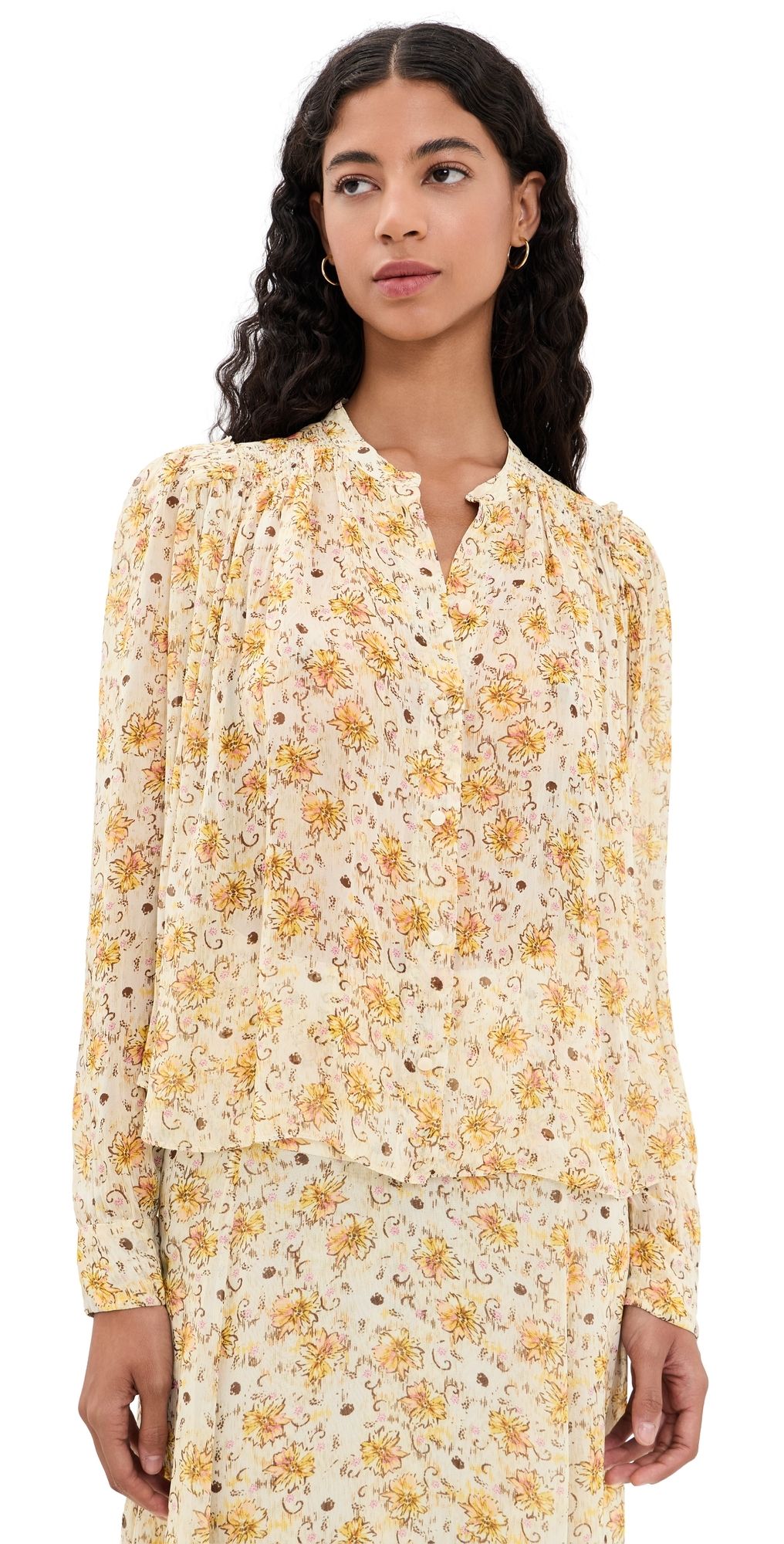 Isabel Marant Étoile Florine Blouse Light Yellow/Ecru 34