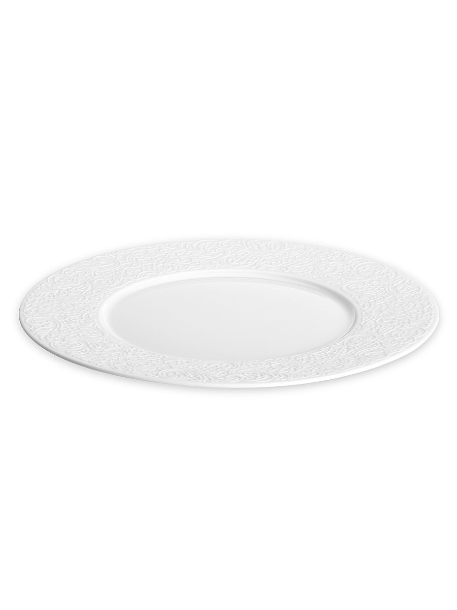 L Couture 4-Piece Dessert Plates Set - White