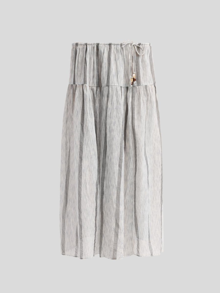 Ulla Johnson Women's ​Almia Striped Cover-Up Midi Skirt - Salt Stone - Size Small