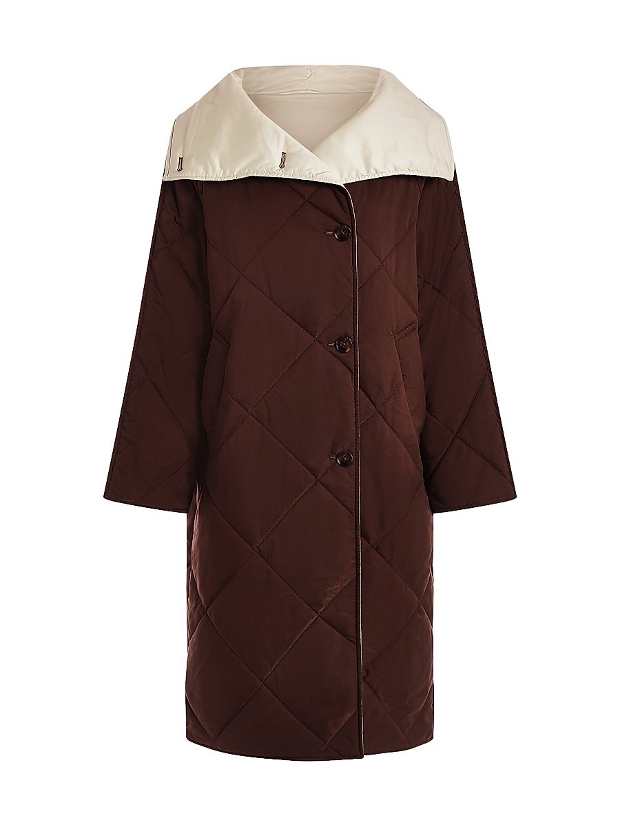 Women's Annalise Reversible Wrap Coat - Deep Mahogany - Size XS