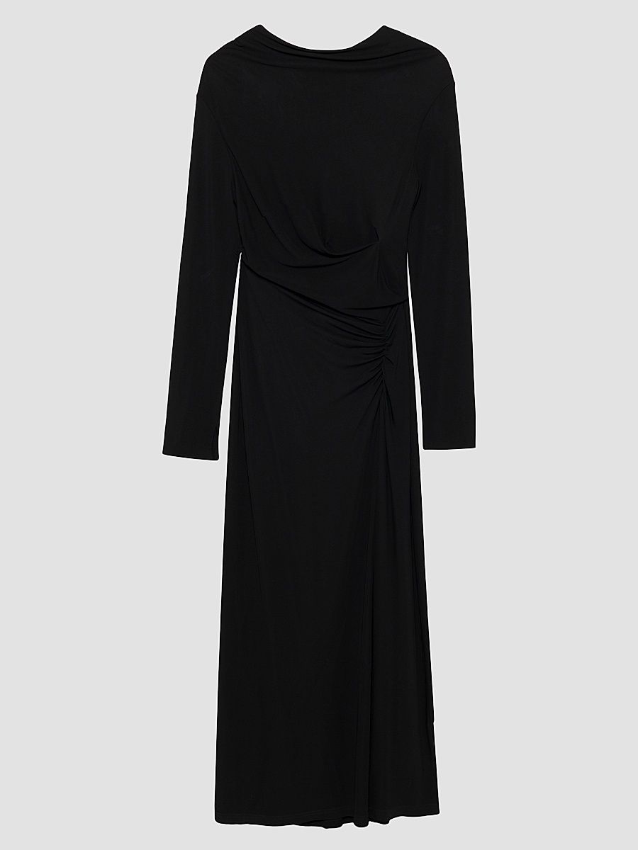 Women's Ferrera Long-Sleeve Gathered Maxi Dress - Black - Size 00