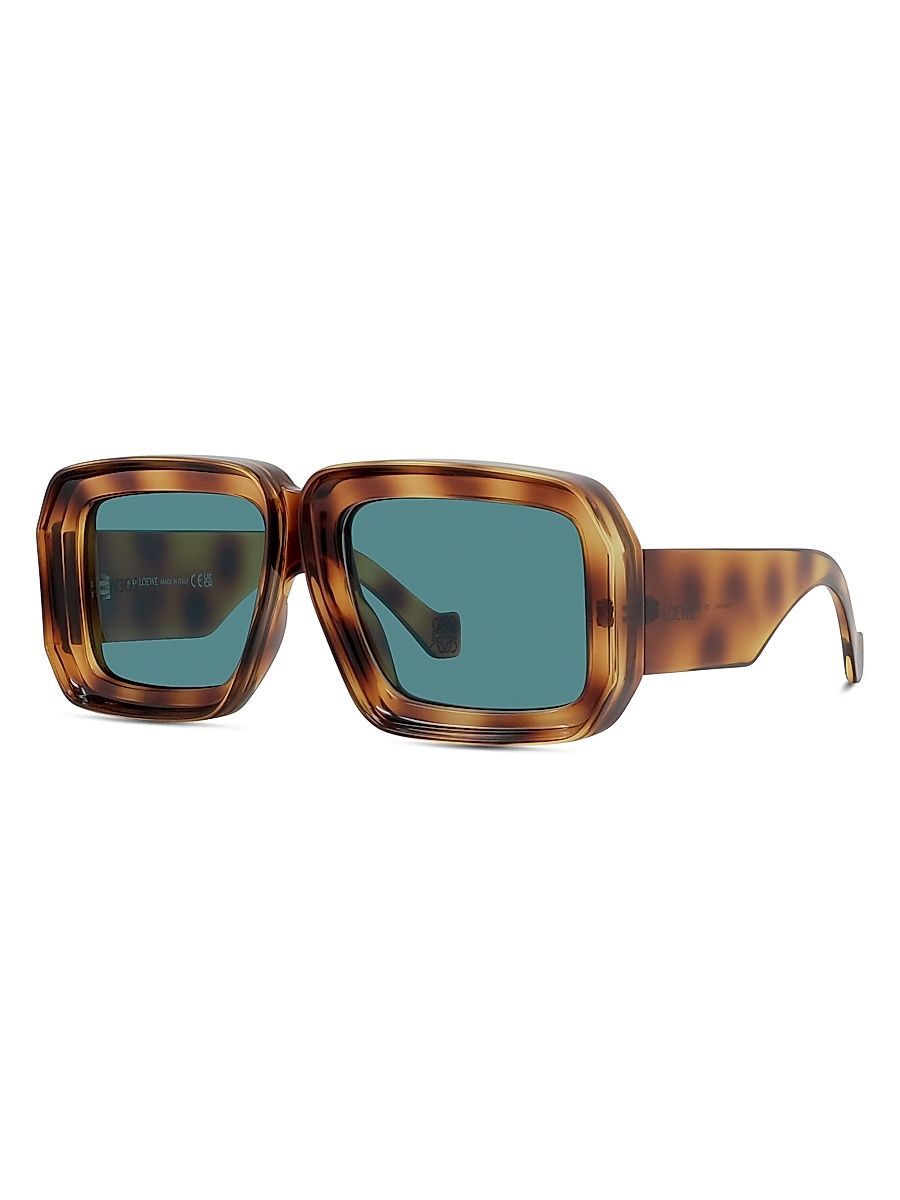 Men's LOEWE x Paula's Ibiza Havana 56MM Mask Sunglasses - Blonde Havana Blue