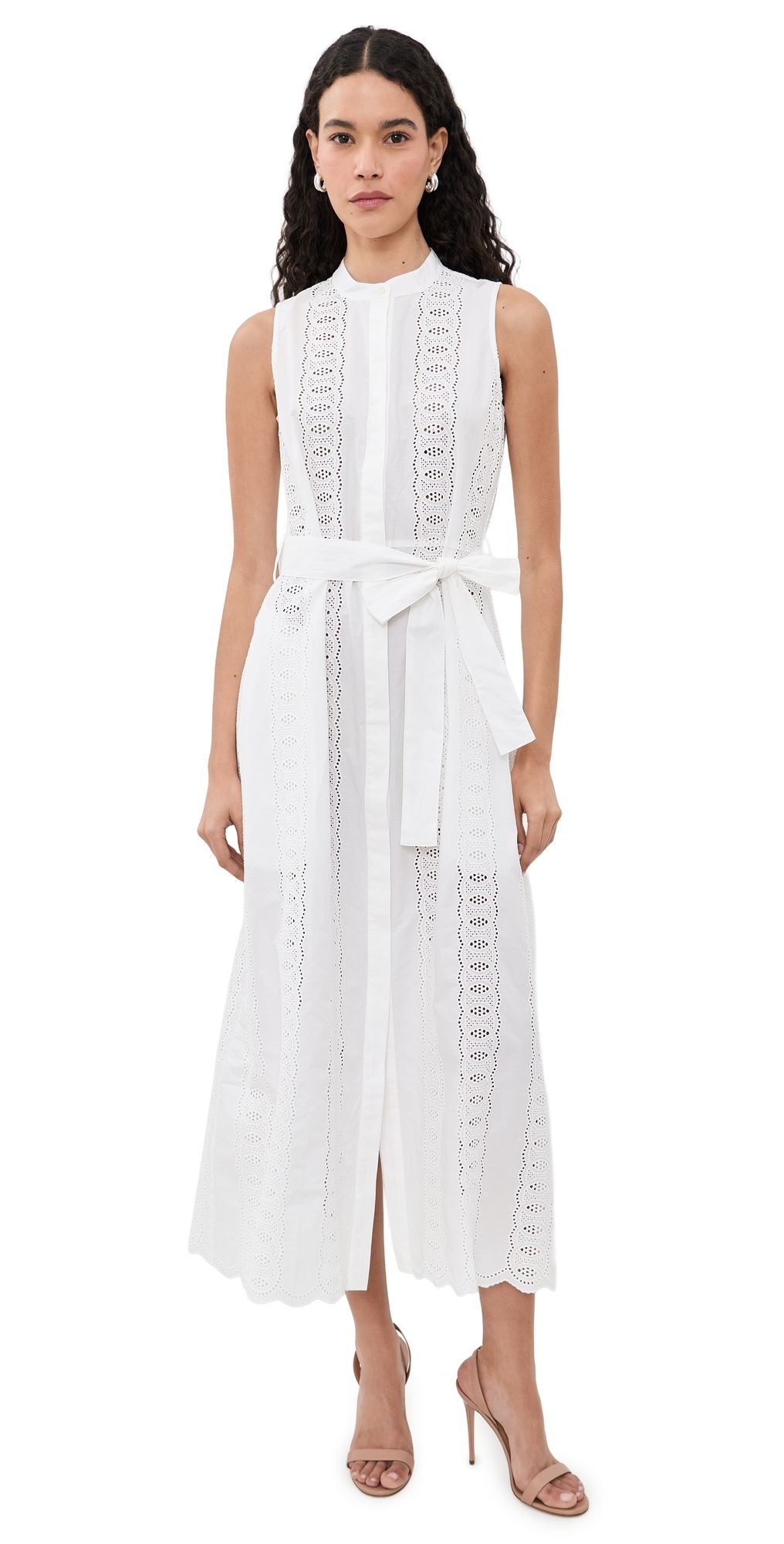 HEVRON Sia Dress White Eyelet S