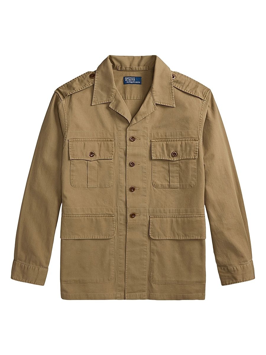 Men's Cotton Overshirt - Desert Khaki - Size XXL