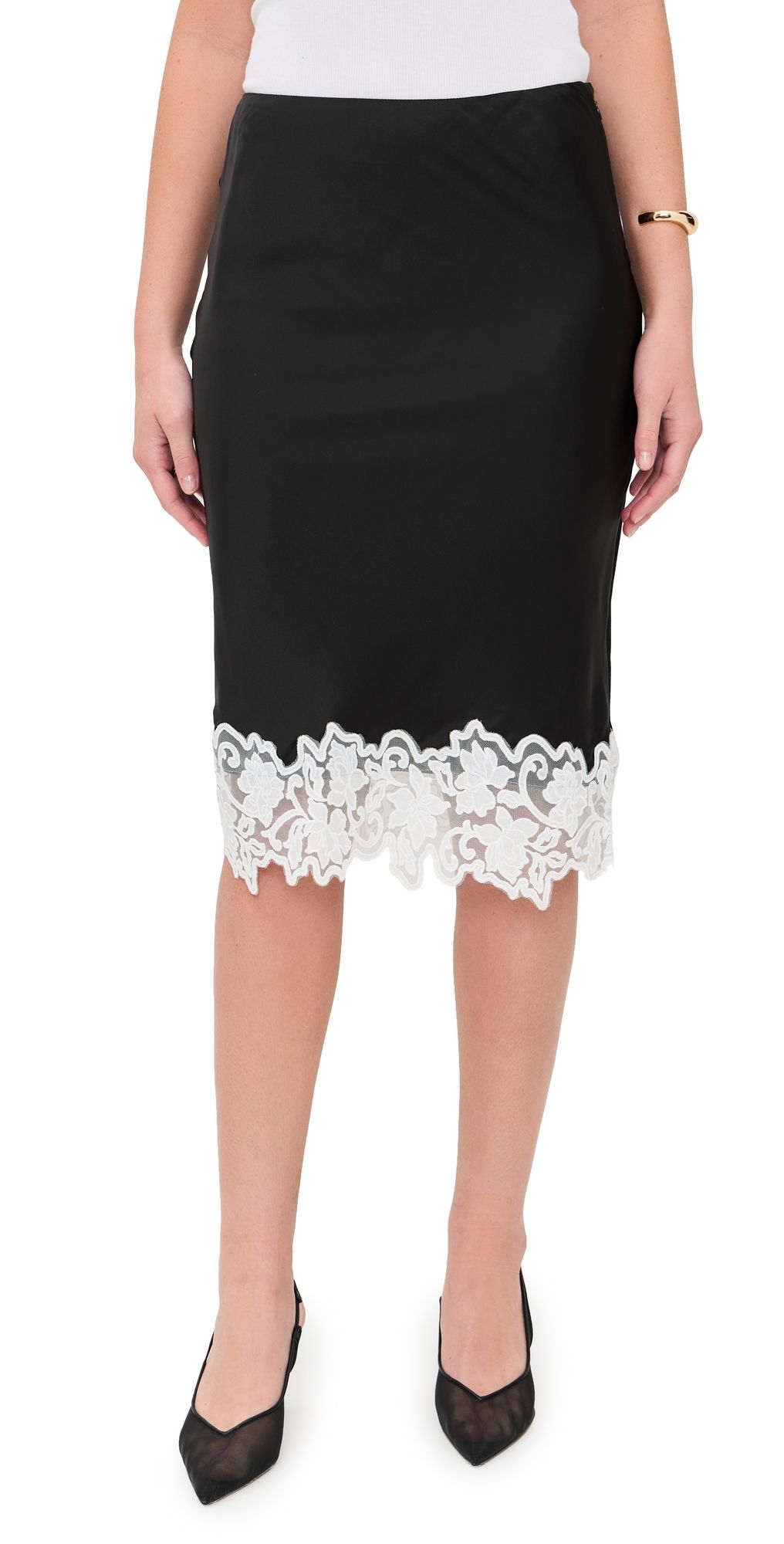 Lioness Anchored Midi Skirt Noir XXS
