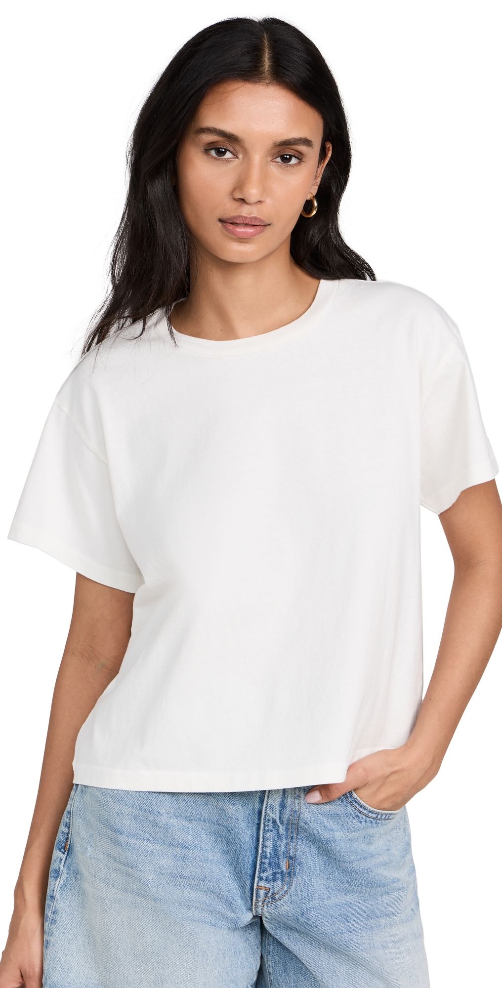 SLVRLAKE Square Tee Natural White L
