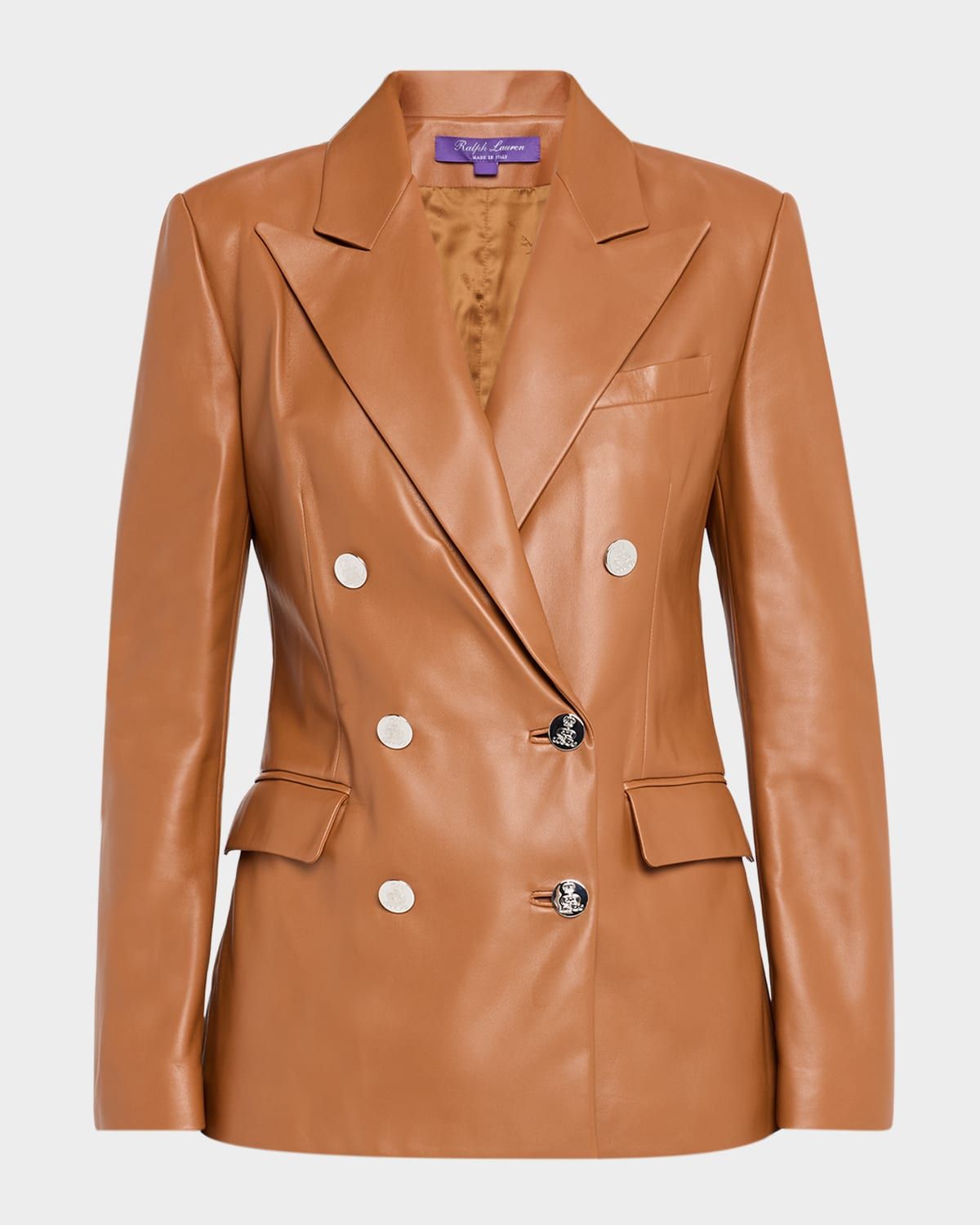 Camden Leather Double-Breasted Jacket