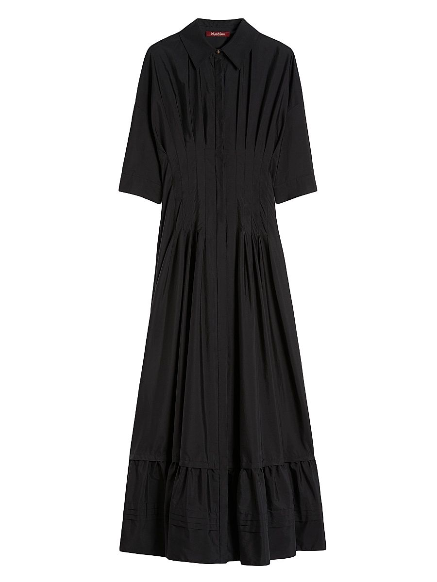 Women's Cotton Poplin Dress - Black - Size 10