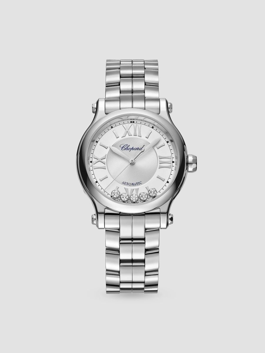 Chopard Women's Happy Sport Stainless Steel & 0.25 TCW Diamond Bracelet Watch/30MM - Silver