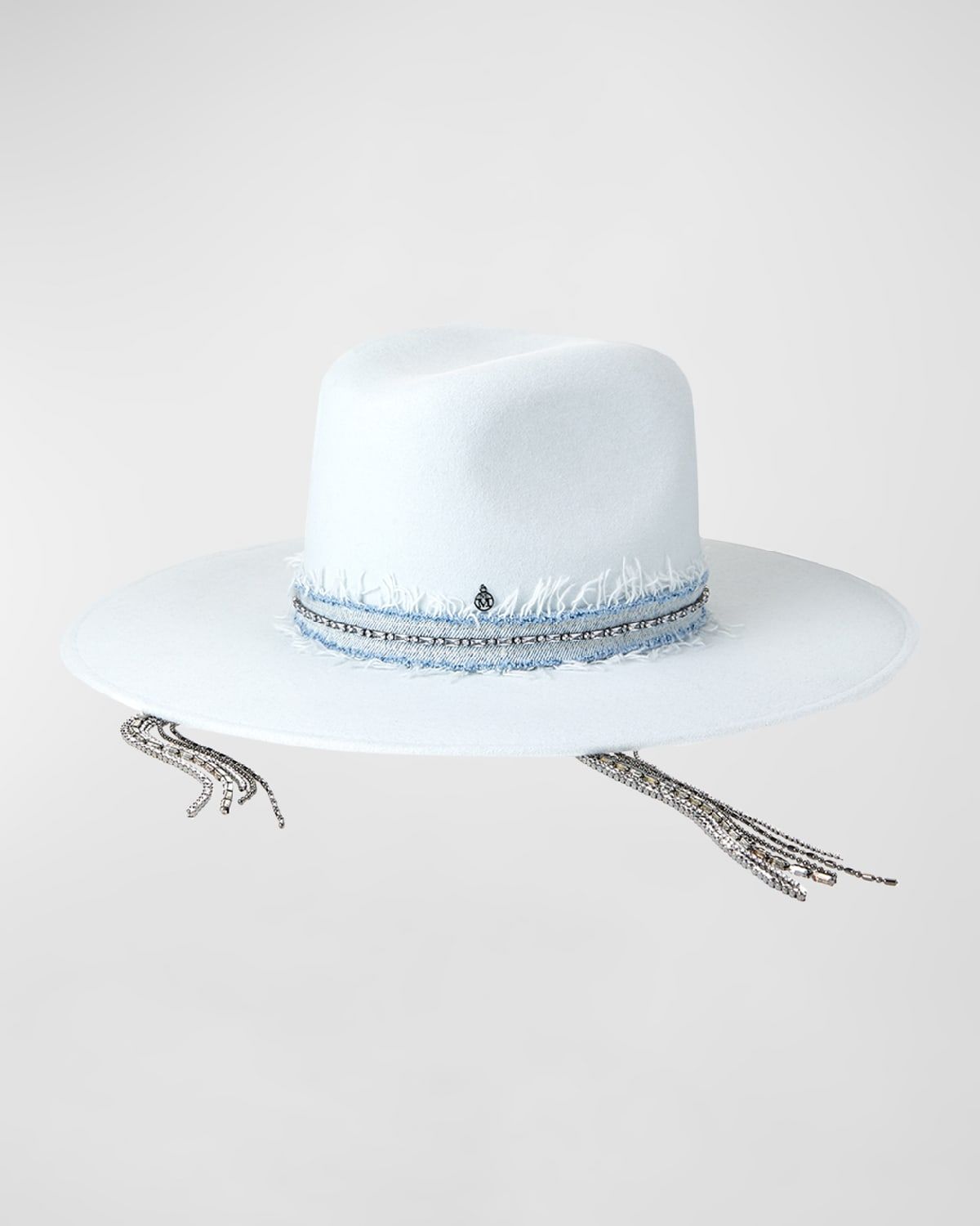 Eliza Fedora With Embellished Denim Band