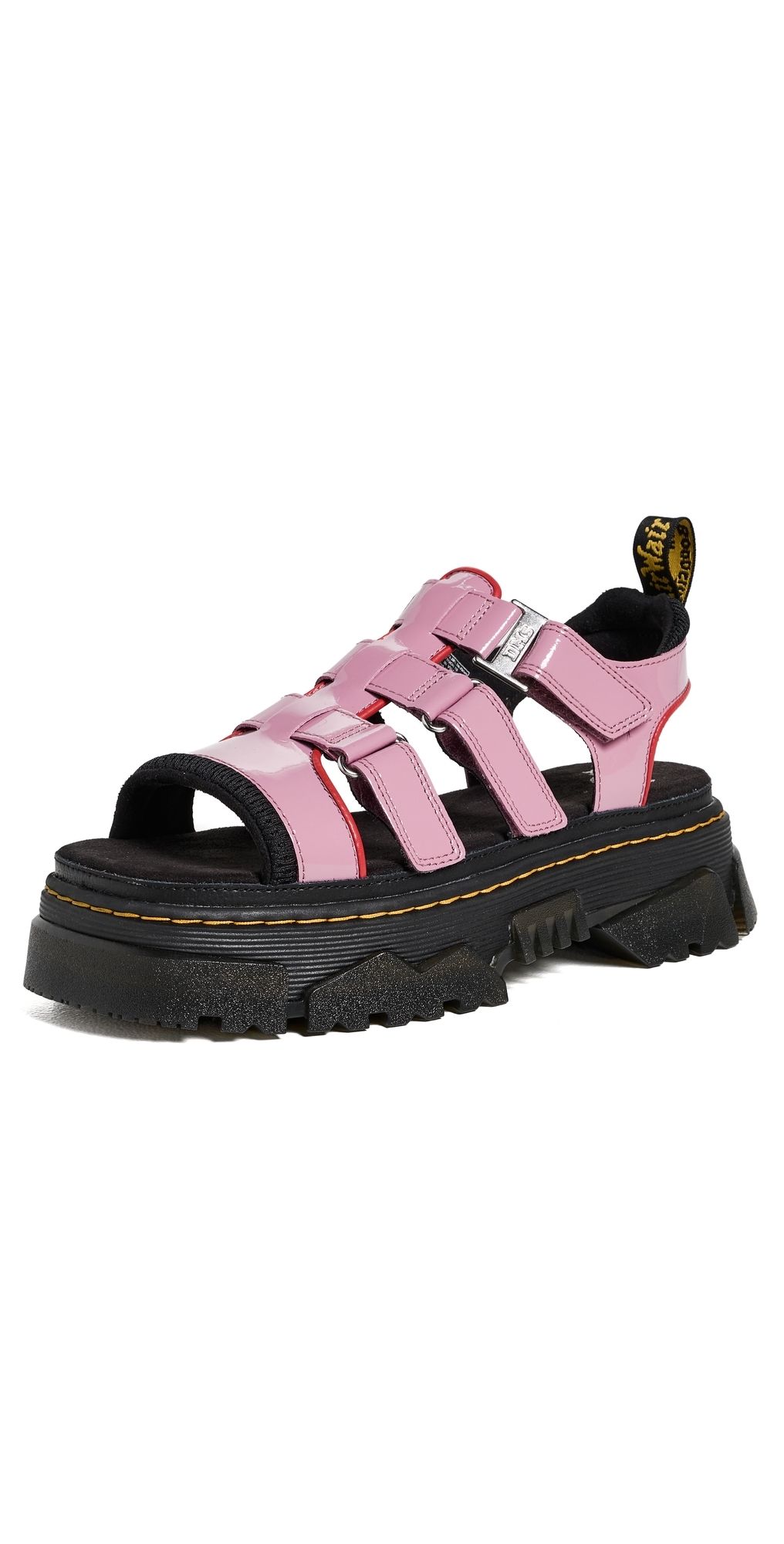 Dr. Martens Mattison Sandals Dusty Rose Soft Patent 5