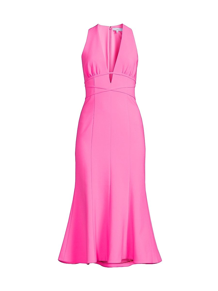 Women's Rome Plunge Flounce Cocktail Dress - Pink Sugar - Size 12