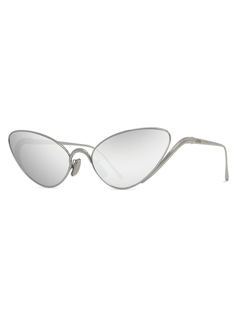 Women's Signature 59MM Cat-Eye Sunglasses - Shiny Palladium Smoke Mirror