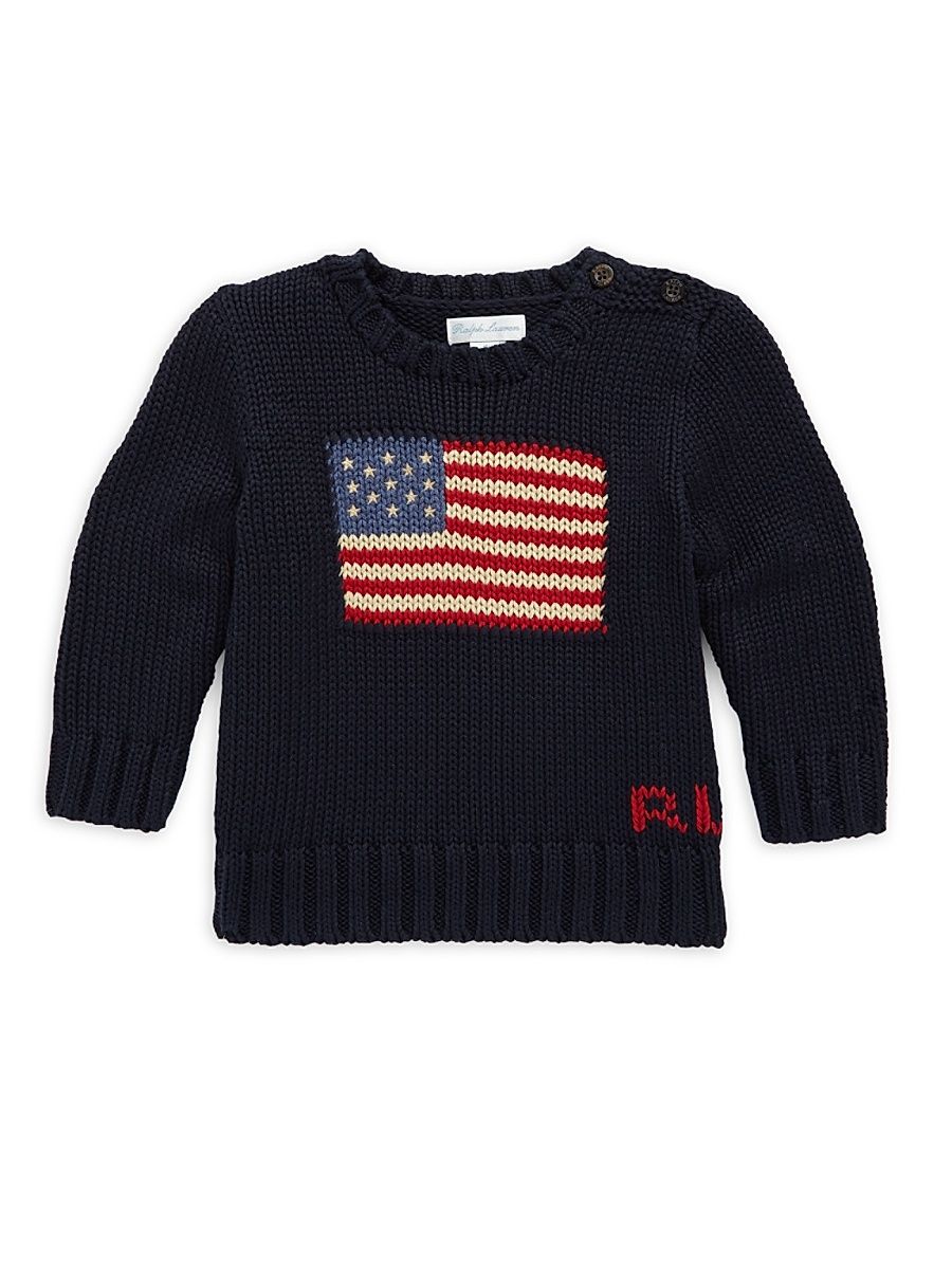 Baby's Flag Sweater - Hunter Navy - Size 18 Months