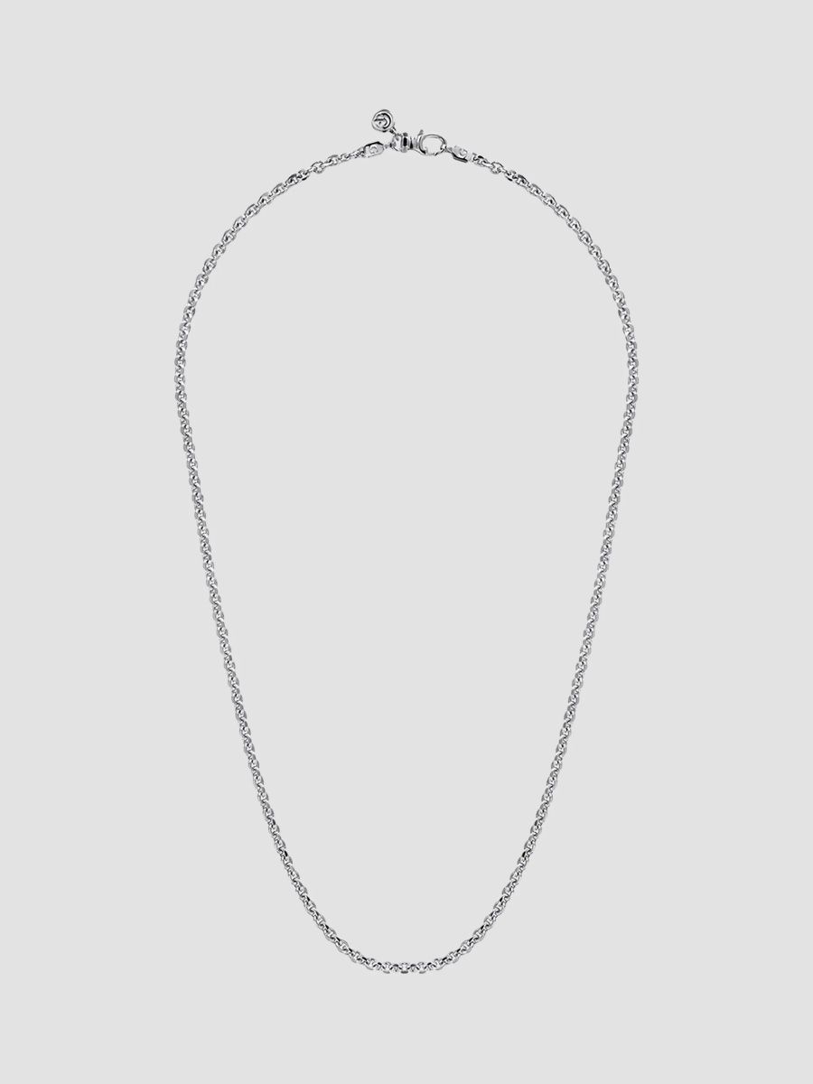 Gabriel & Co Men's Classic Sterling Silver Chain Necklace/3.6MM - Silver - Size 20