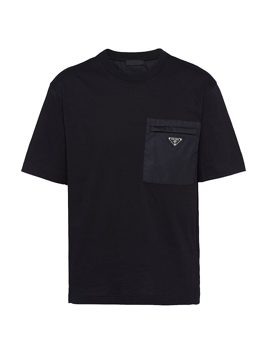 Men's Re-Nylon and Jersey T-Shirt - Black - Size XXL