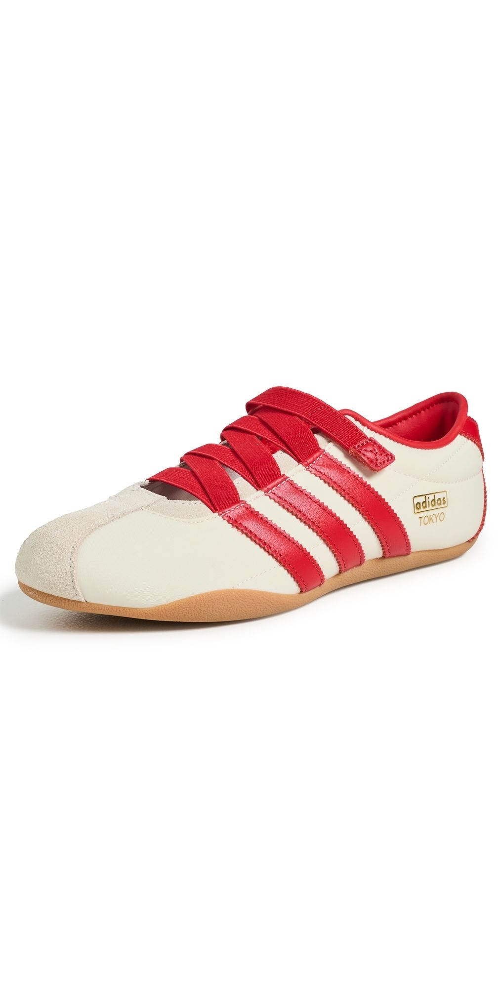 adidas Tokyo Mary Jane Sneakers Cream White/Red/Gold Met 11