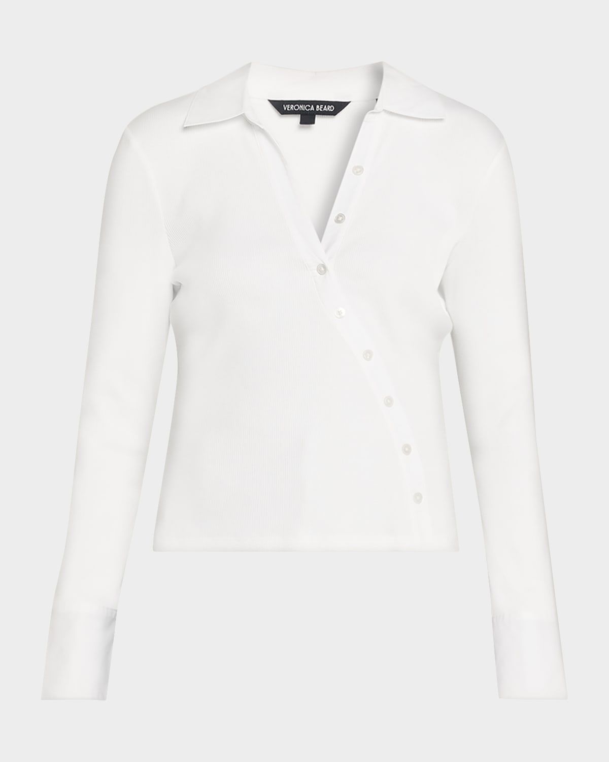 Brenner Long-Sleeve Asymmetric Button Top