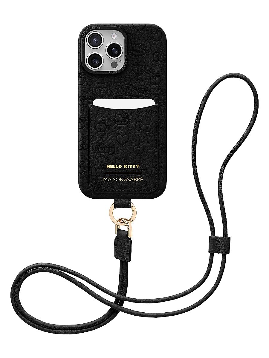Hello Kitty Sling Phone Case (iPhone 16 Pro) - Black Caviar