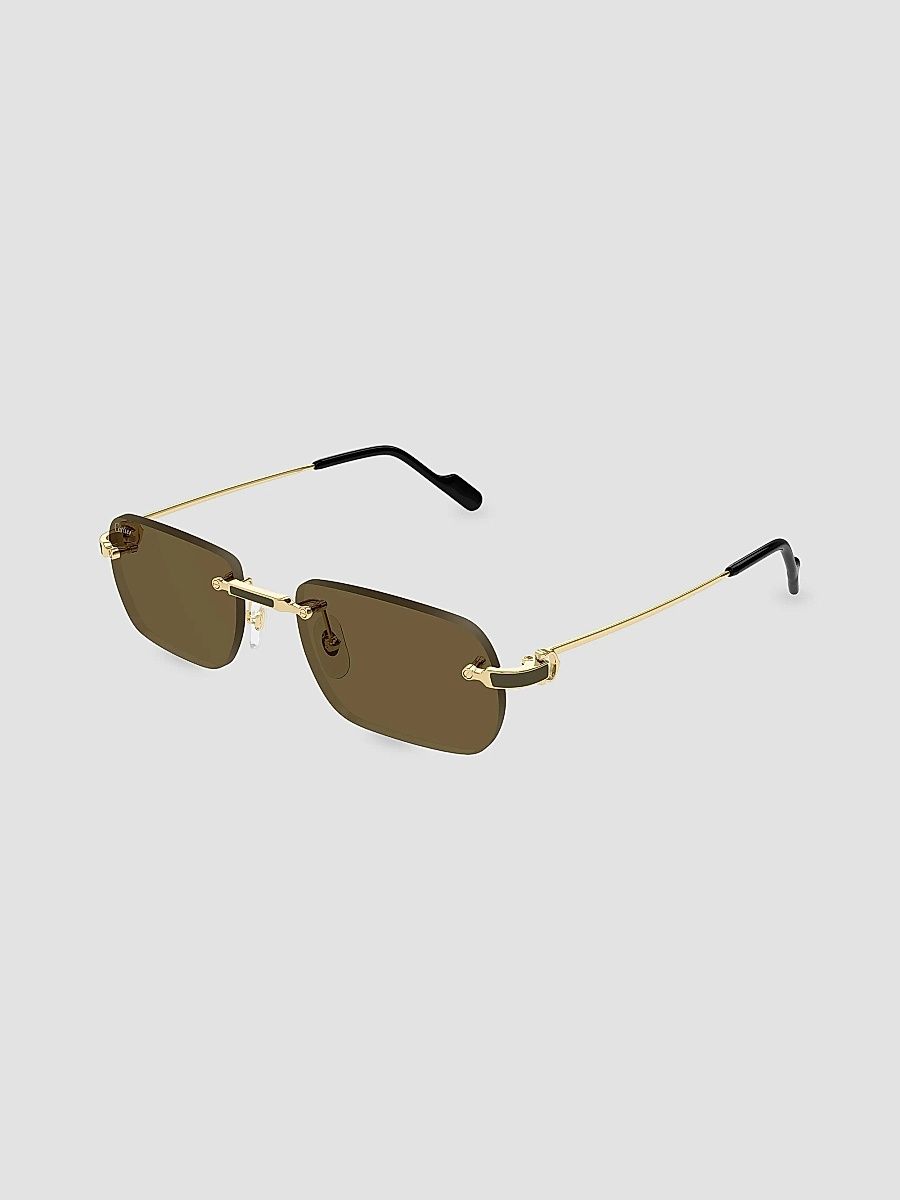 Cartier Women's Santos Classic Première de Cartier 59MM Oval Sunglasses - Brown Gold