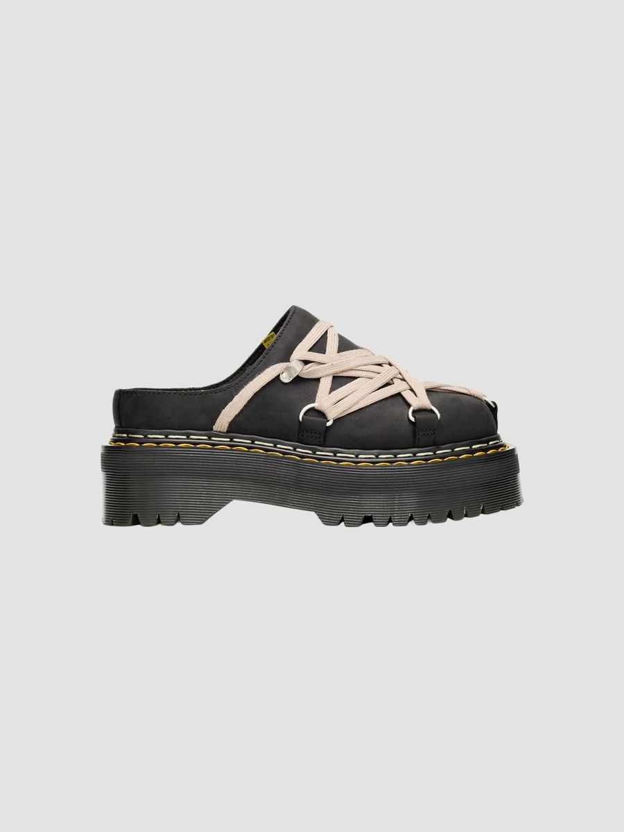 Rick Owens Women's Rick Owens x Doc Martens Quad-Sole Megalace Mules - Black - Size 8