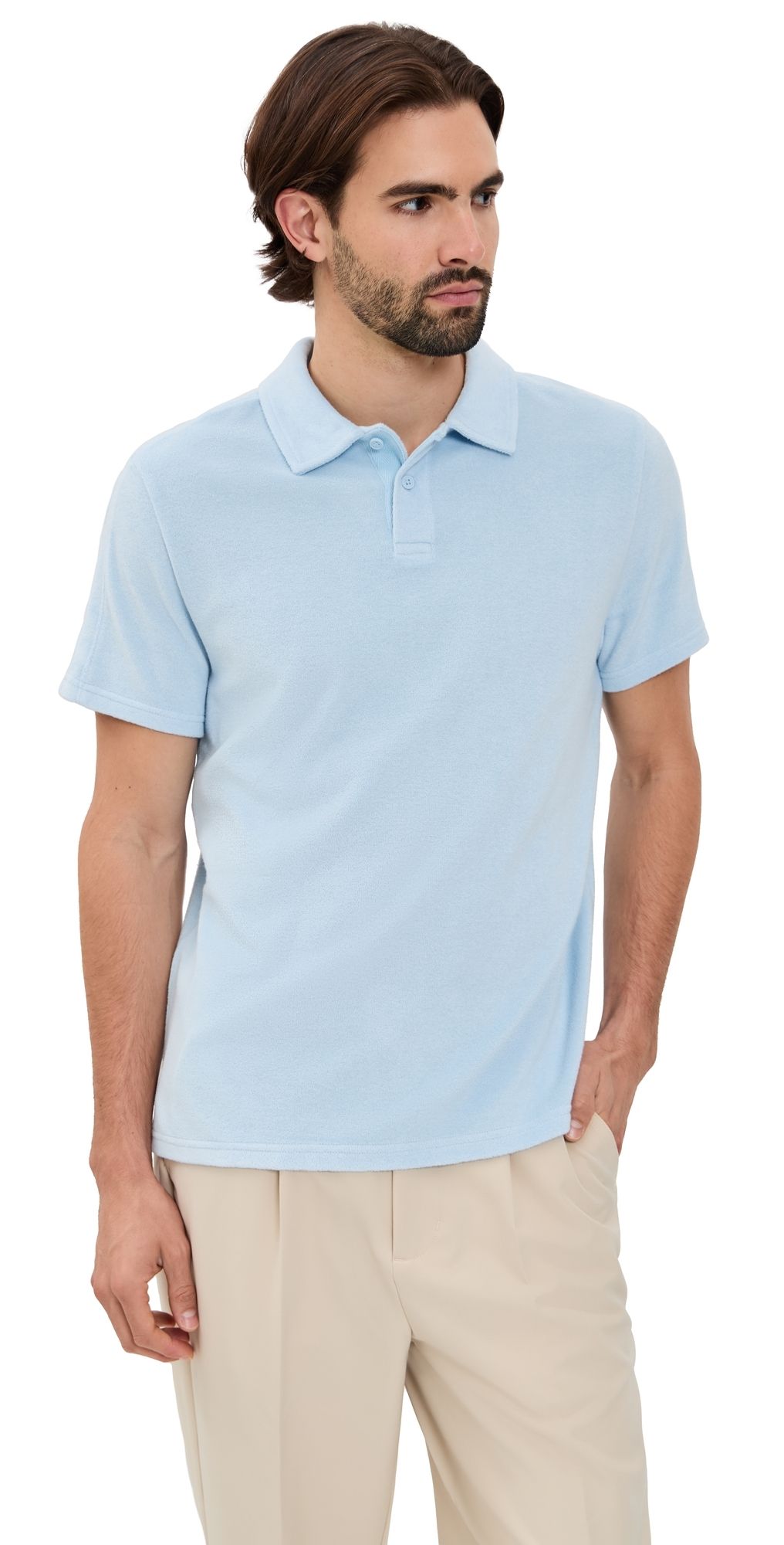 Fair Harbor Ravello Terry Polo Light Blue S