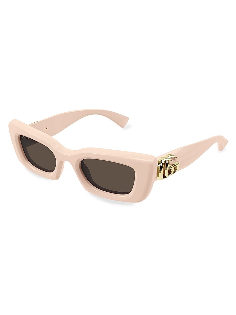 Women's Plastic 22MM Rectangular Sunglasses - Pink
