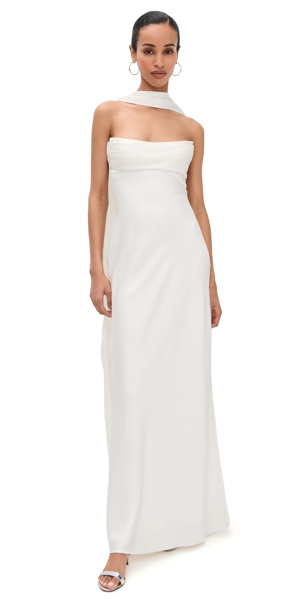 Runaway the Label Madeleine Strapless Maxi Dress Pearl XL