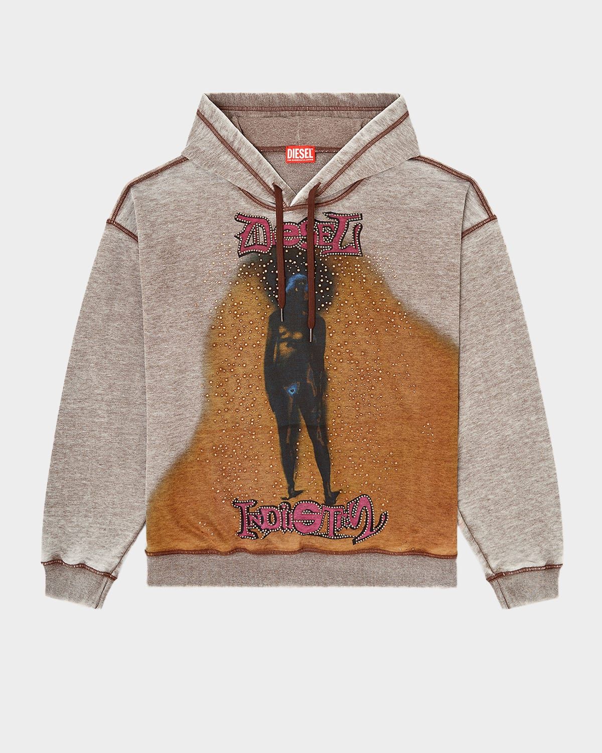 Men & apos;s Boxton Washed Studded Graphic Hoodie