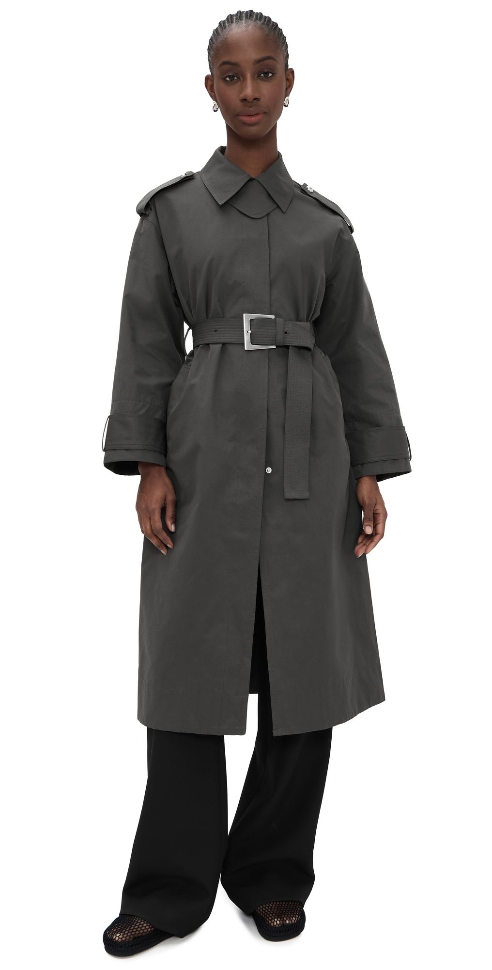 Apparis Joan Trench Coat Washed Black XXS