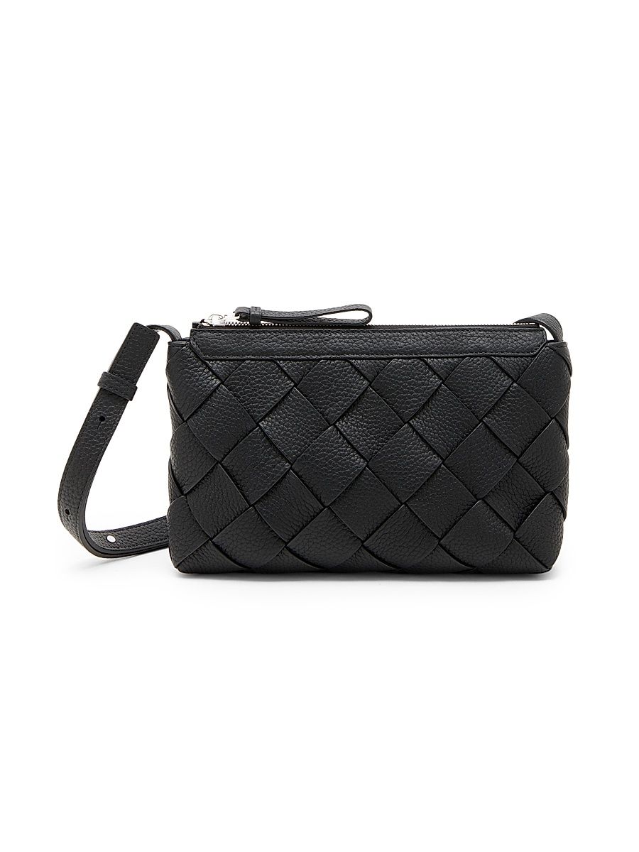 Men's Diago Intreccio Messenger Bag - Black Silver