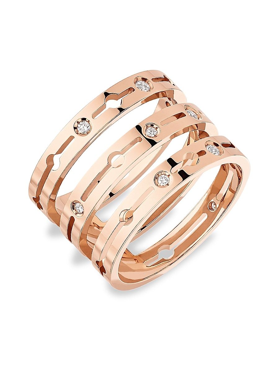 Women's Pulse Diamond & 18K Rose Gold Ring - Rose Gold - Size 7.25