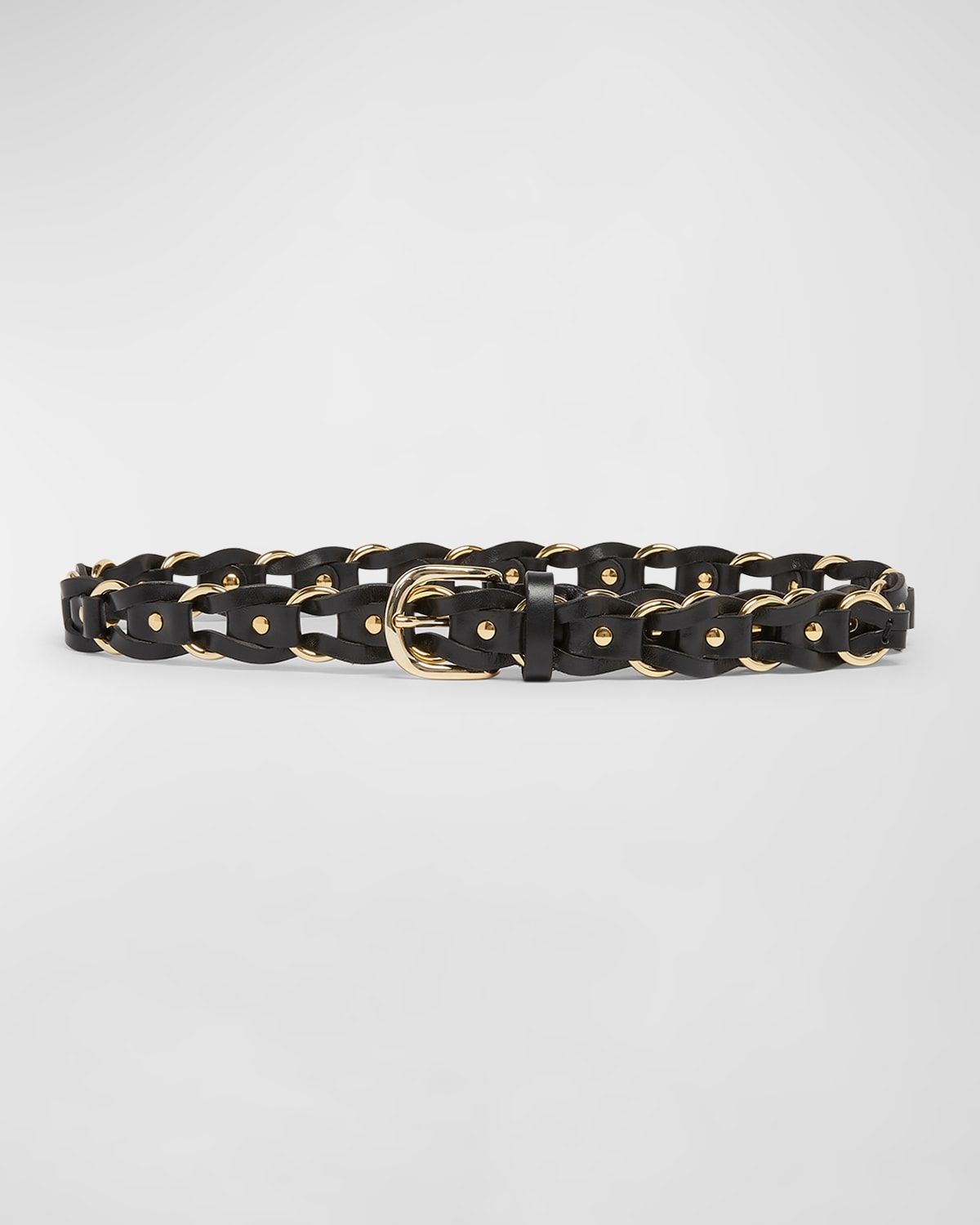 Bali Goldtone Chained Leather Belt